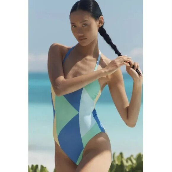 Brand New by Anthropologie Celandine Bianca Tie One-Piece Swimsuit - Picture 2 of 4